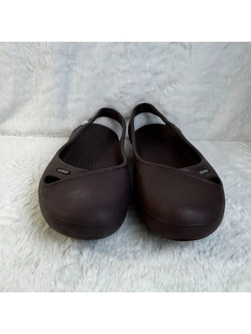 Crocs Olivia Rhinestone Ballet Flats Size 11 Women’s Brown Slip On Shoes